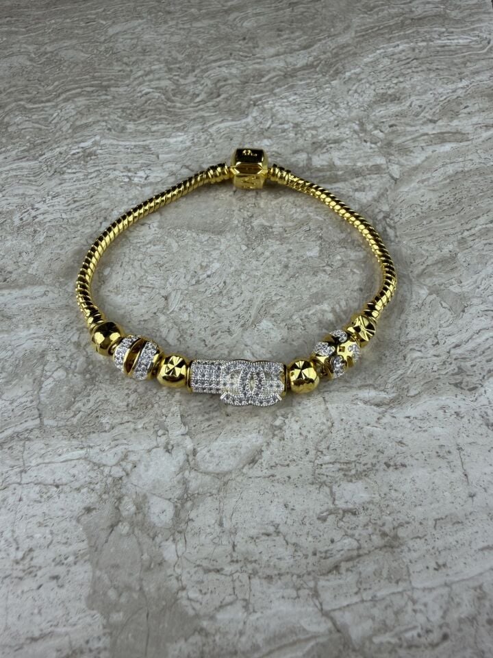 Gold Taş Detaylı Bileklik