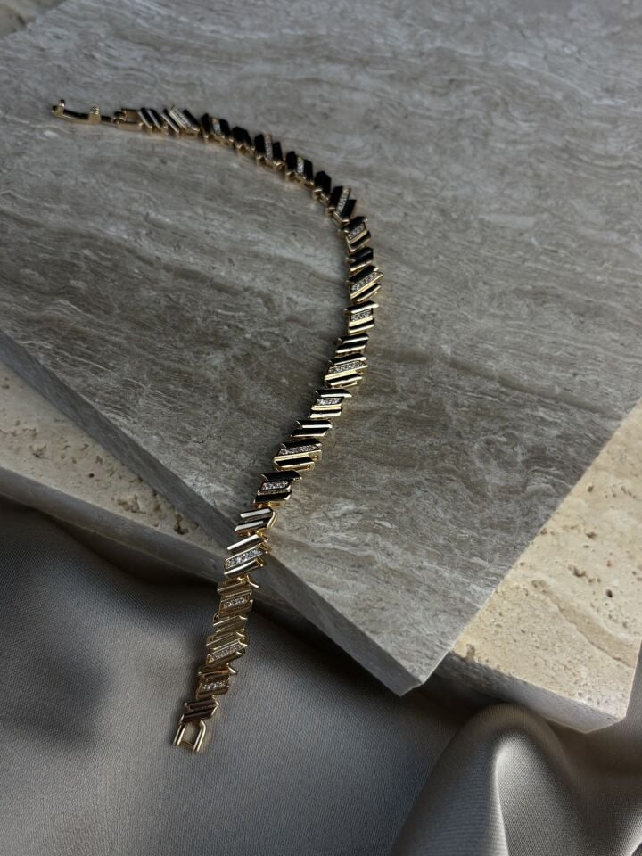 Gold Taş Detaylı Bileklik